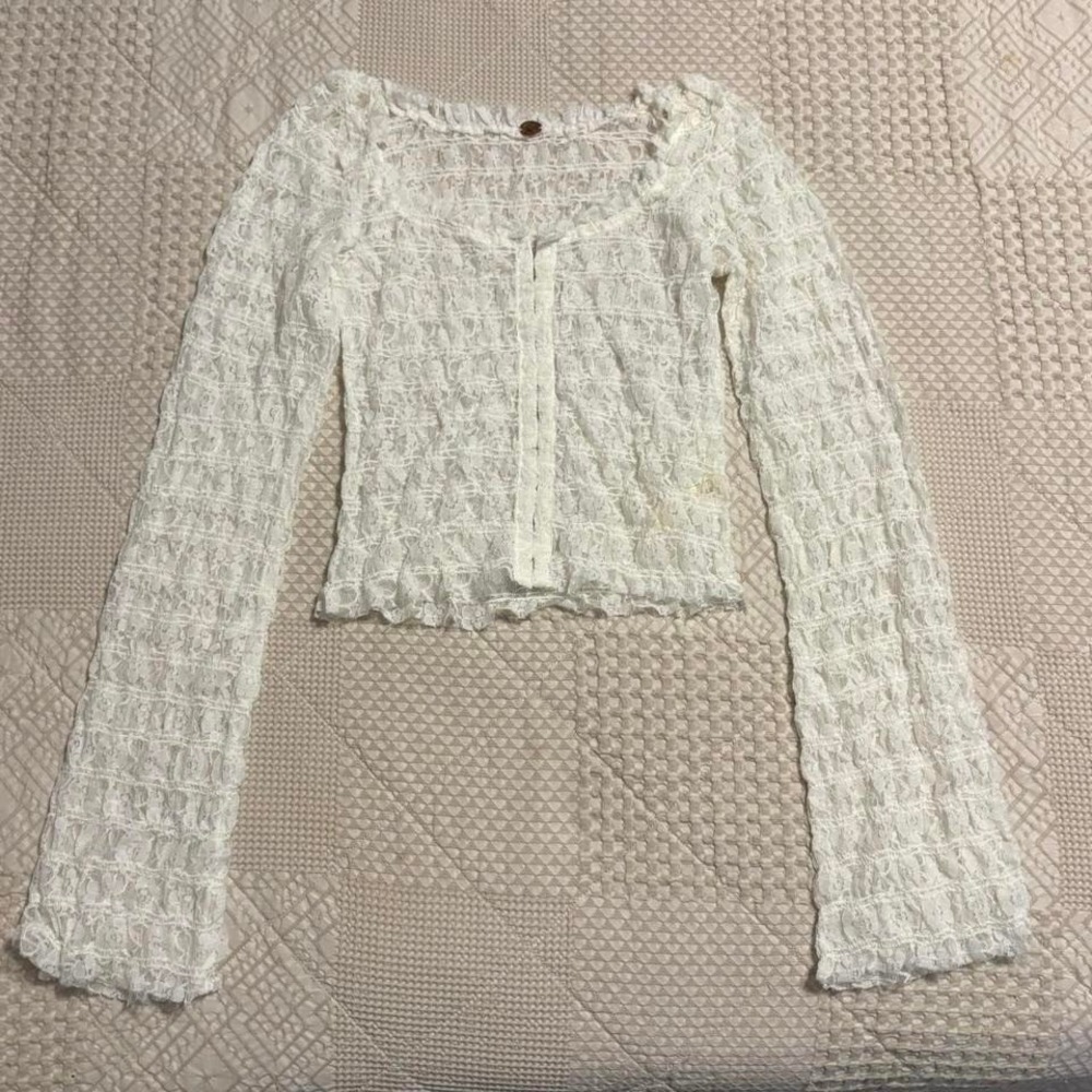 Cottagecore Free People Madison Long Sleeve Top